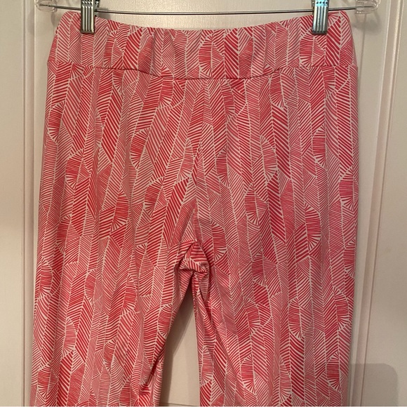J McLAUGHLIN PANTS STRAIGHT LEG PINK WHITE PRINT FLAT WAIST SIZE S - Picture 6 of 11